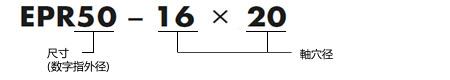 EPR直線軸型 型號表示舉例