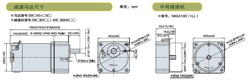 SPG標(biāo)準(zhǔn)型永磁直流馬達(dá) S9D系列40W