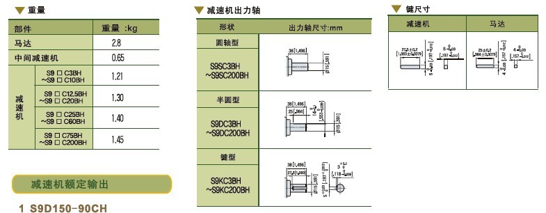 SPG標(biāo)準型永磁直流馬達 S9D系列150W