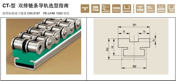 Murtfeldt鏈條導(dǎo)軌CT型雙排