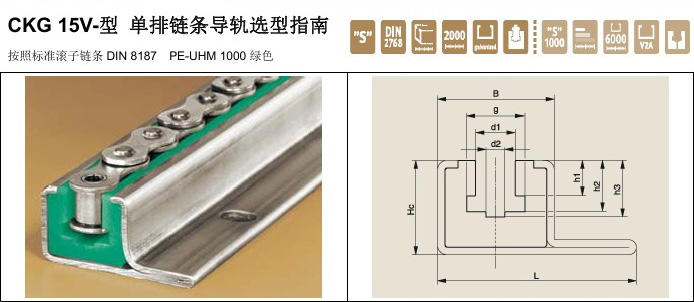 Murtfeldt鏈條導(dǎo)軌CKG15V型